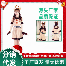 动漫麋鹿服 角色扮演装圣诞装卡哇伊小洋装出口日本圣诞制服$x55