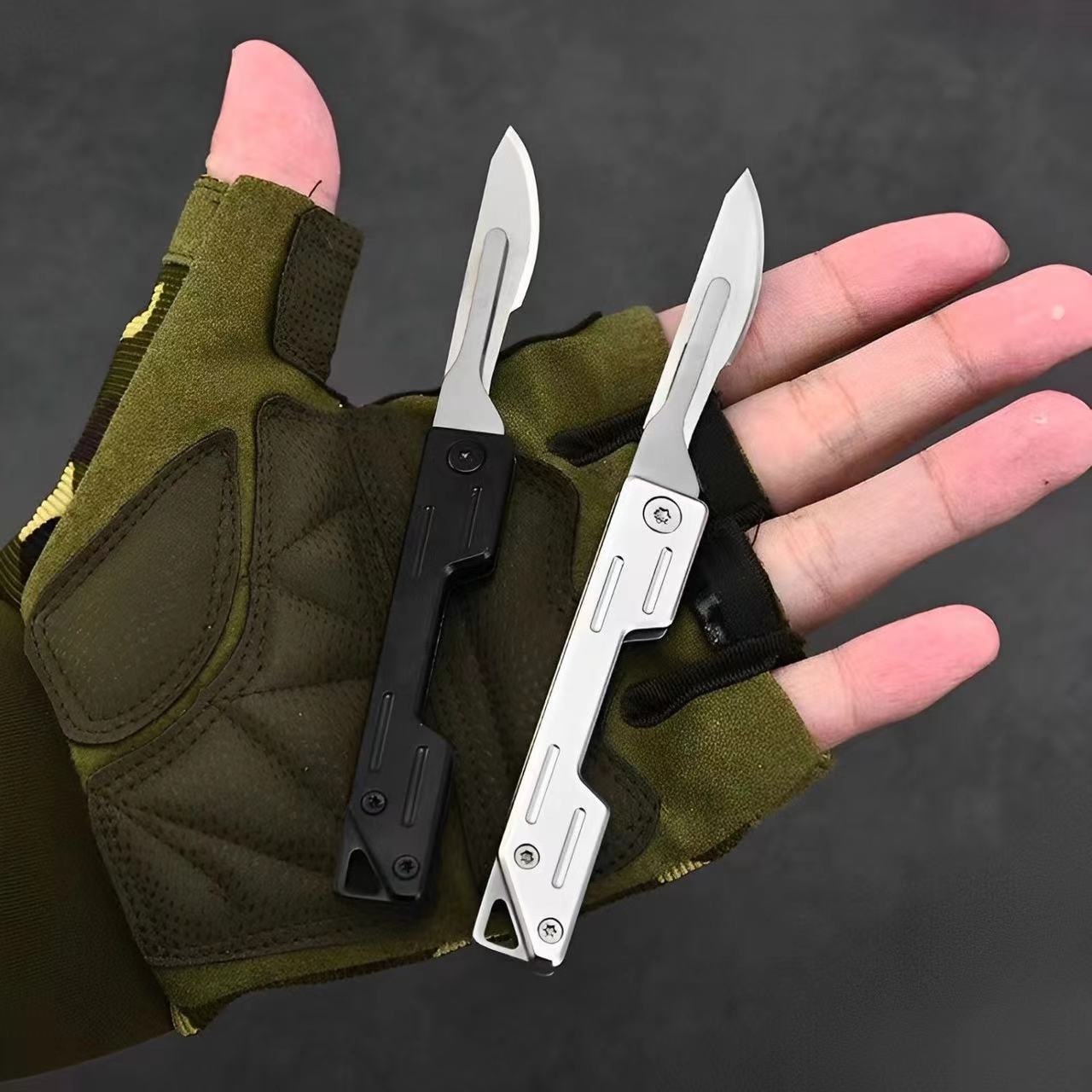 All-Steel Detachable Surgical Folding Mini Utility Keychain Pocket Knife Sharp High Hardness Portable Cutting Tool_voghion.com
