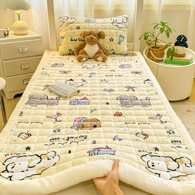 Winter Warm Velvet Mattress Class a Maternal and Infant Grade Milk Velvet Mattress Tatami Mattress Student Dormitory Mattress