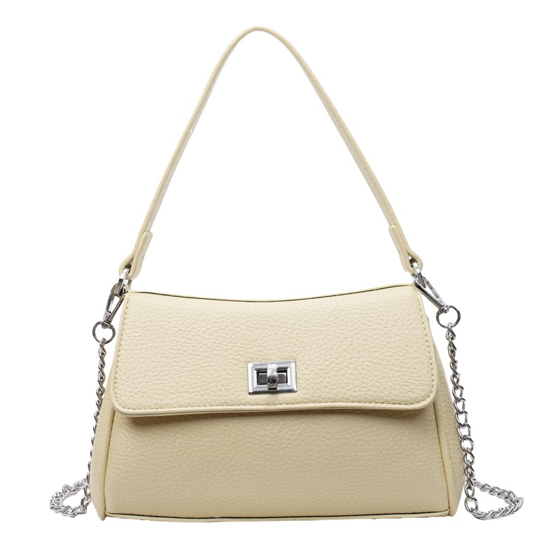 Bolso de textura transfronteriza 2025 verano nuevo bolso femenino simple patrón de lichi bolso de hombro cadena de moda bolso de mensajero
