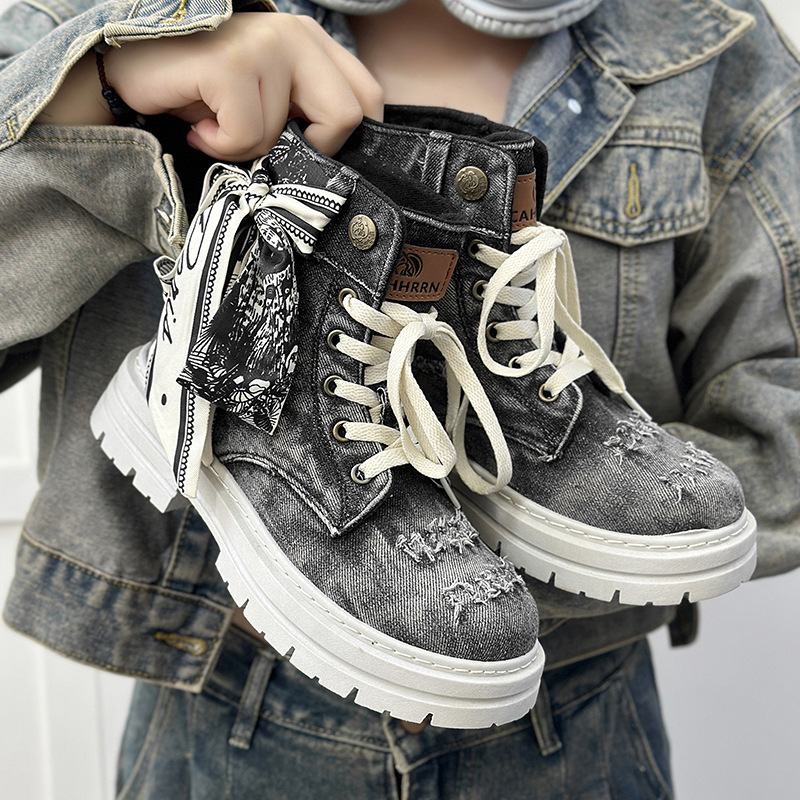 Buty męskie nowe buty męskie Martin buty czarne skórzane wysokie buty motocyklowe buty dla par_voghion.com