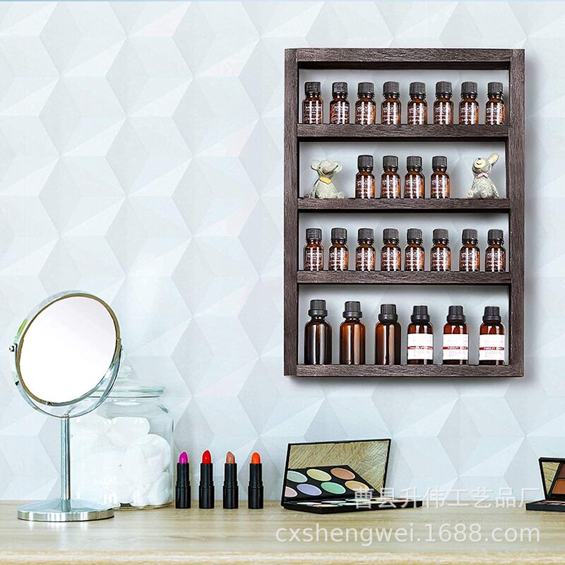 European Style Wooden Wall Storage Rack Simple Essential Oil Nail Polish Storage Display Rack Living Room Study Decorative Rack European Style Wooden Wall Storage Rack Simple Essential Oil Nail Polish Storage Display Rack Living Room Study Decorative Rack