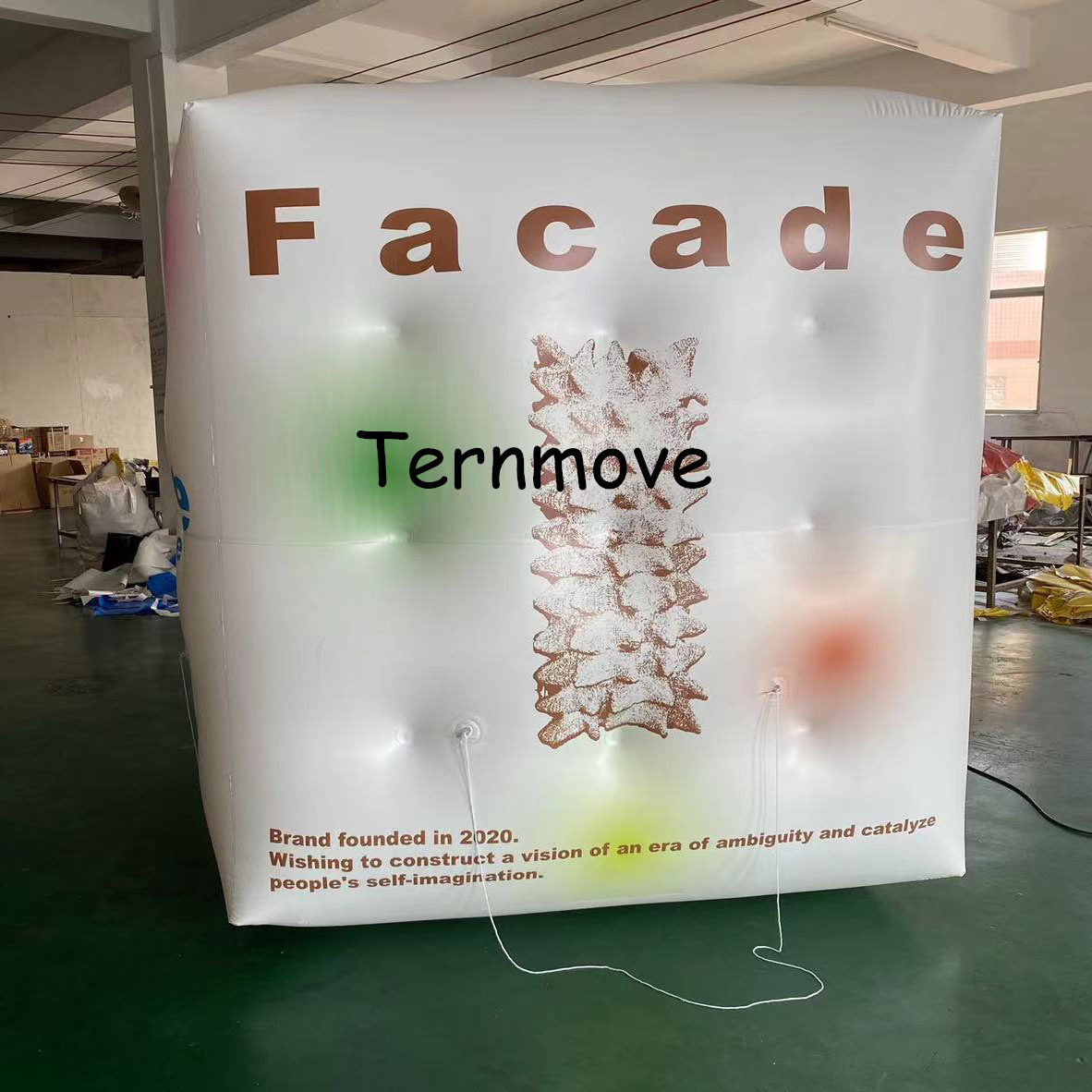 PVC充气升空悬挂魔方方块飞艇云朵模型广告热气球白云正方形装饰