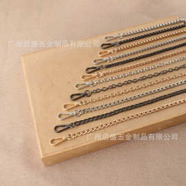 扁包链高档金属链斜挎包包链条替换金属钩扣防滑包带配件包链批发