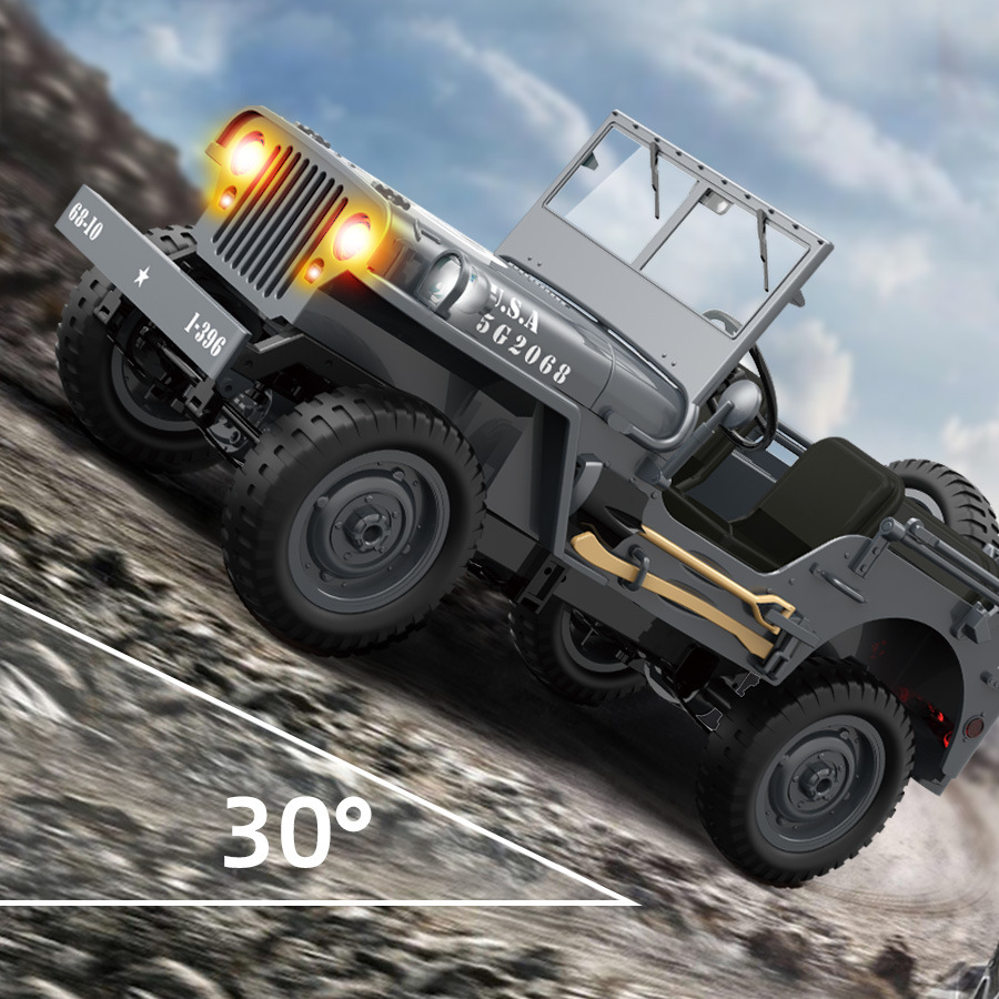 JJRC Realistic modified jeep, four wheel drive minifigure, off-road remote control car, scale 1:10 4