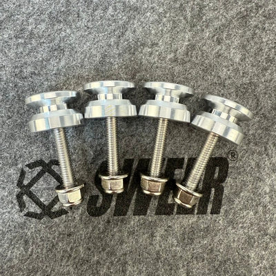 Motosiklet ləvazimatları və aksesuarları, Alloy Bottom Screw Kit Tail Box - silver-aluminum-alloy-i-shaped-side-box-buckle
