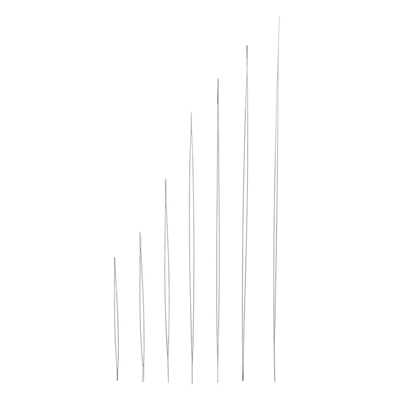 Aguja de cuentas abierta, joyería de aguja especial, collar de pulsera, enhebrador de cuentas de arroz, enhebrador de cuentas de ojos grandes hecho a mano