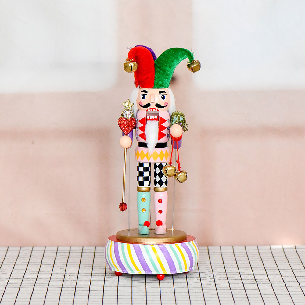 Navidad regalos navideños cascanueces caja de música giratoria clown campana de circo atmósfera