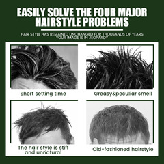 OUHOE Men's Hair Styling Cream Anti-Hair Frizz, Fluffy Hair Spray, Styling Gel, Natural Volume Shaping Cream