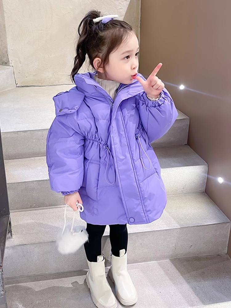 Niña ropa de invierno de algodón de plumón 2024 nueva ropa infantil de invierno con ropa de algodón de pelusa para bebés mujeres gruesas chaqueta de aire exterior