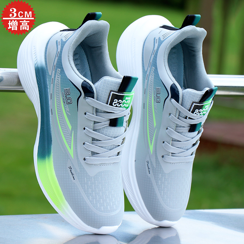 [Aumento de altura y delgado] zapatos de correr de hombre ligeros primavera / verano 2025 zapatos casuales de malla transpirables zapatos deportivos de hombre versátiles image 15