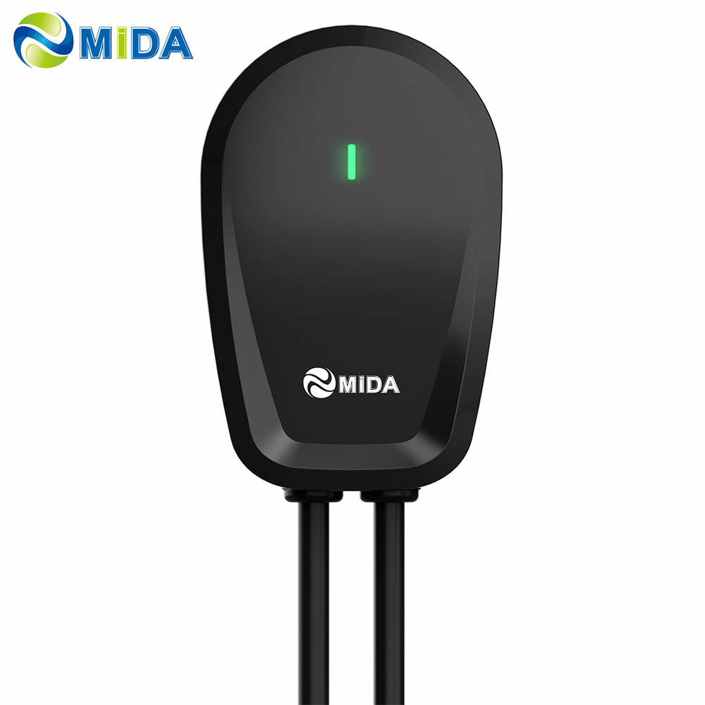 新能源汽车美标J1772即插即用交流充电桩壁挂式随车充32A/40A/48A