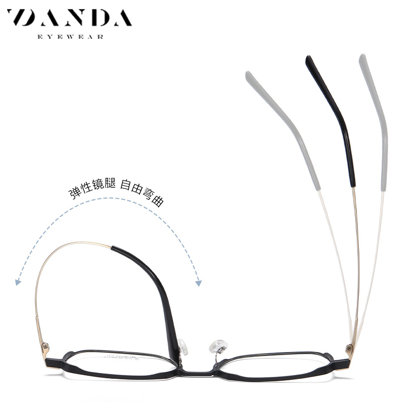 El nuevo marco de gafas de titanio puro del fabricante YJ2015 caja de aluminio y magnesio gafas ultraligeras bola abierta se puede equipar con marco de gafas de miopía