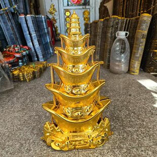 Funeral supplies wholesale Gilded Dragon Turtle Tower money tree Gold and Silver Mountain Treasure Tower Memorial white supplies