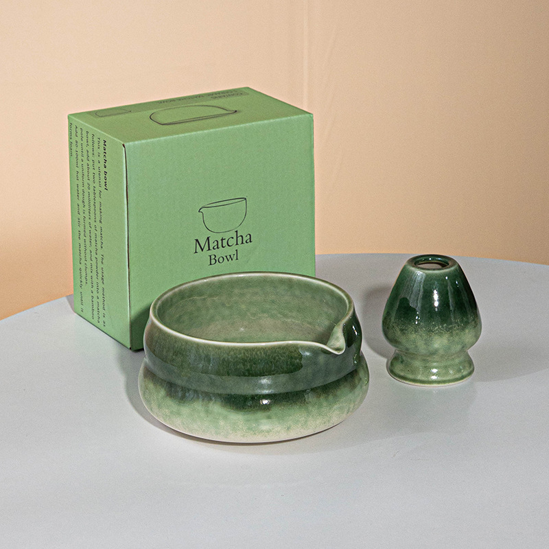 Amazon 和風抹茶ボウル 注ぎ口付き 陶器製茶器アクセサリー 茶筅スタンドセット 和風茶道 クロスボーダー限定|undefined
