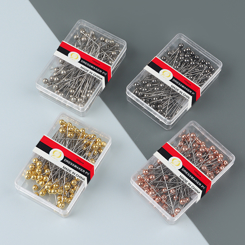 金属色大头针手工DIY裁缝优质定位大头珠针 十字绣配件服装定位针