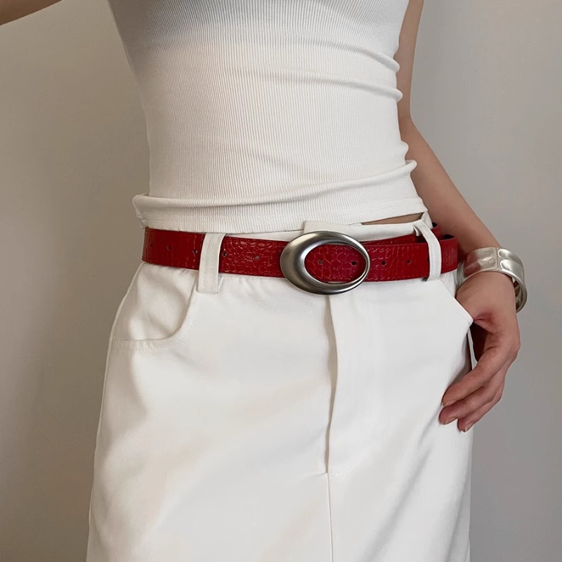 1 Piece Quantity Vintage Style Streetwear Solid Color Pu Leather Alloy Women's Leather Belts