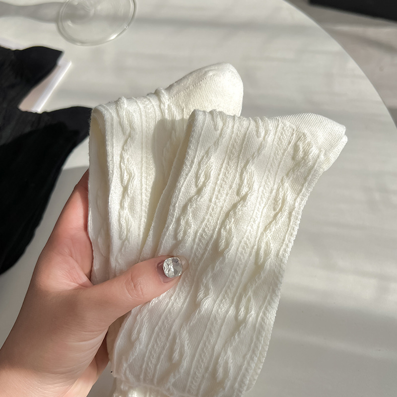 White summer thin cute Japanese socks for students