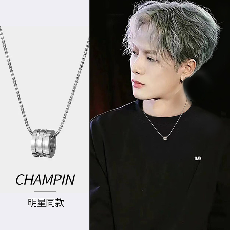 Small waist necklace men's fashion clavicle chain men's light luxury niche high sense boys accessories for boyfriend