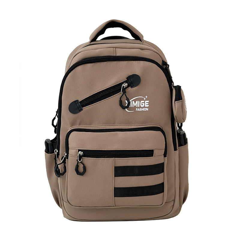 Mochila de doble hombro, nueva mochila de gran capacidad, escuela de mochilas escolares de tendencia de varios pisos para mujeres que viajan de ocio