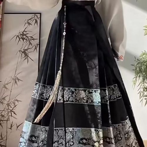 Antique Hanfu horse-faced skirt waist accessories long no-step press-front waist chain pendant national style retro versatile accessories