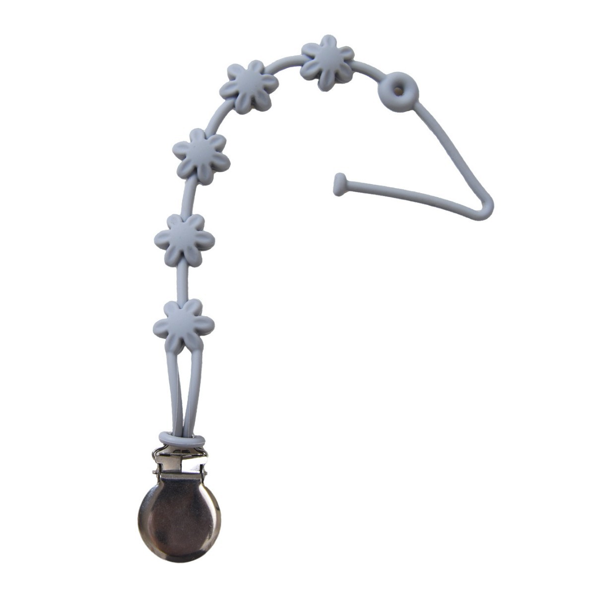 Huahua 젖꼭지 체인: 회색 파란색 + 304 클립