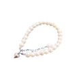 Pendant from pearl, fashionable bracelet for princess, silver 925 sample