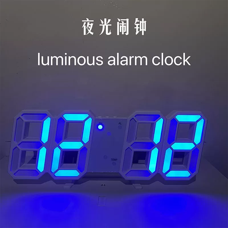 Цифровые часы, простой и модный умный светящийся подключаемый будильник, настольный настольный простой стиль