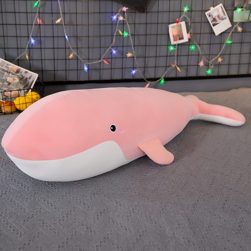 女の子がベッドで寝るためのかわいいクジラのぬいぐるみ枕、男の子の人形、大きな人形、非常に柔らかい|undefined