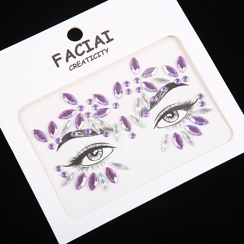 18g Weight 1 Set Quantity Masquerade, Party, Stage Occasion Acrylic Material Geometric Pattern Handmade Craft Geometric Arylic Tattoos & Body Art 1 Set 10