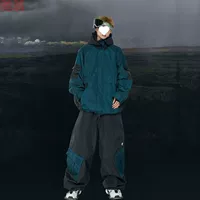 R9TQLeo новый лыжный костюм мужской зимний бархатный 3L снежный костюм женский профессиональный водонепроницаемый и ветрозащитный шпон снег