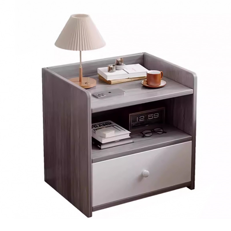 Mini meseta de cabezal de cama dormitorio doméstico 2025 estante de almacenamiento de alquiler pequeño gabinete de cabezal de cama simple