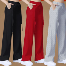 广场舞蹈服新款运动服跳舞健身曳步舞新款单飘带裤666