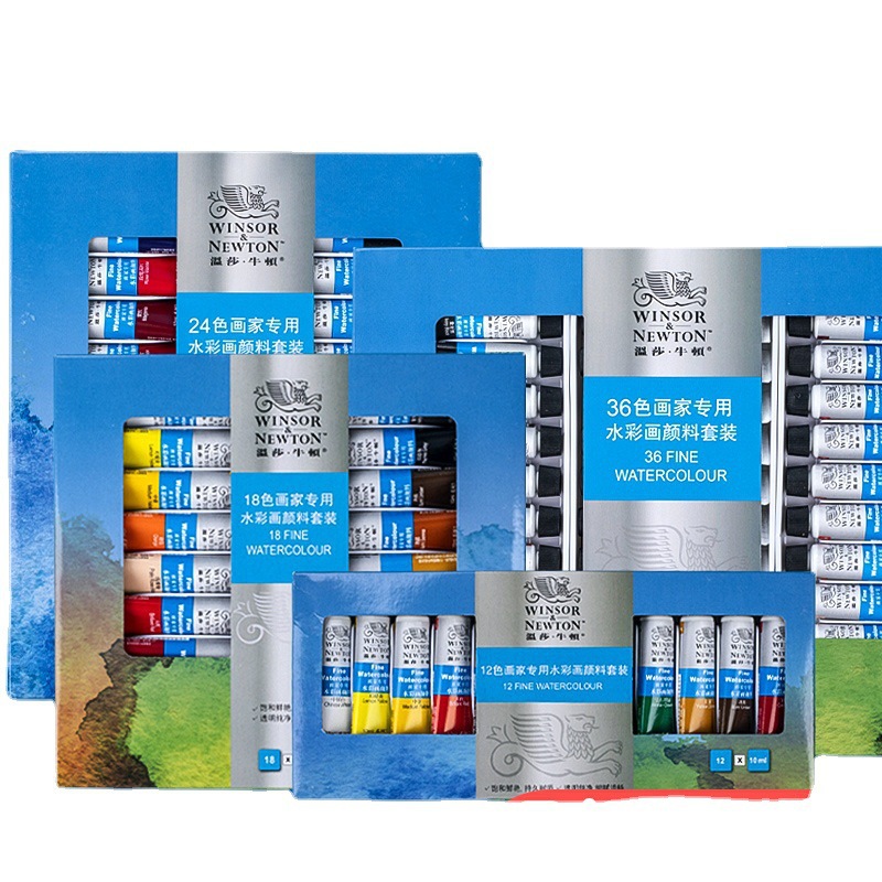 Wensha Newton painter uses 10ml watercolor pigment set with 12 colors, 24 colors, and 36 colors for 