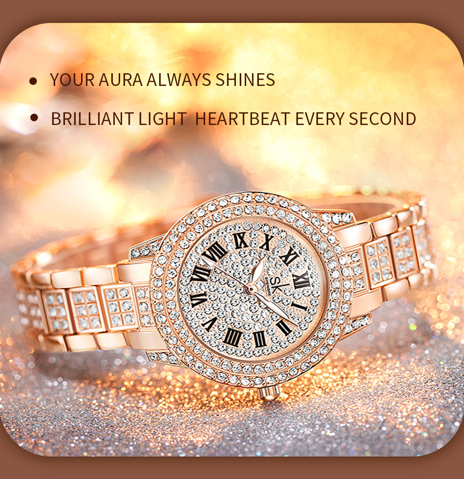 Reloj de cuarzo para mujer elegante moda lujo y diamantes_voghion.com