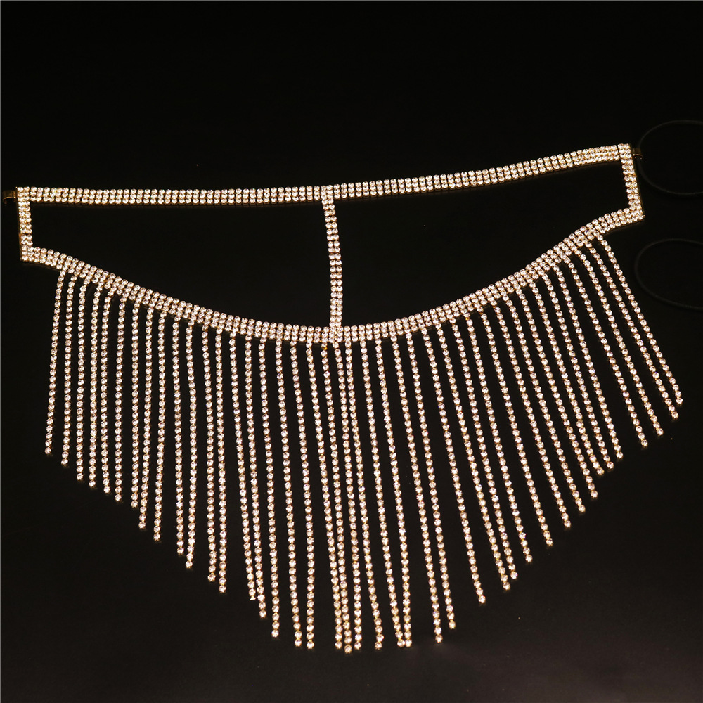 claw chain long tassel rhinestone mask dinner party nightclub props mask