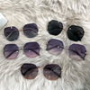 Capacious fashionable trend sunglasses, metal glasses