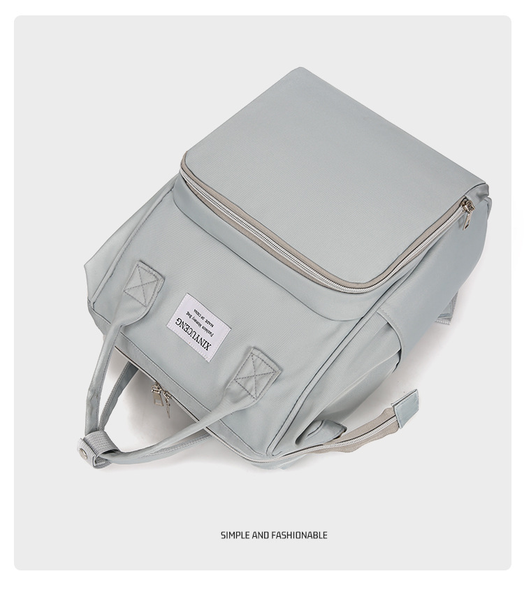 Solid-color lightweight mom bag, a backpack for taking kids out, multi-functional large-capacity mother and baby bag for girls undefined