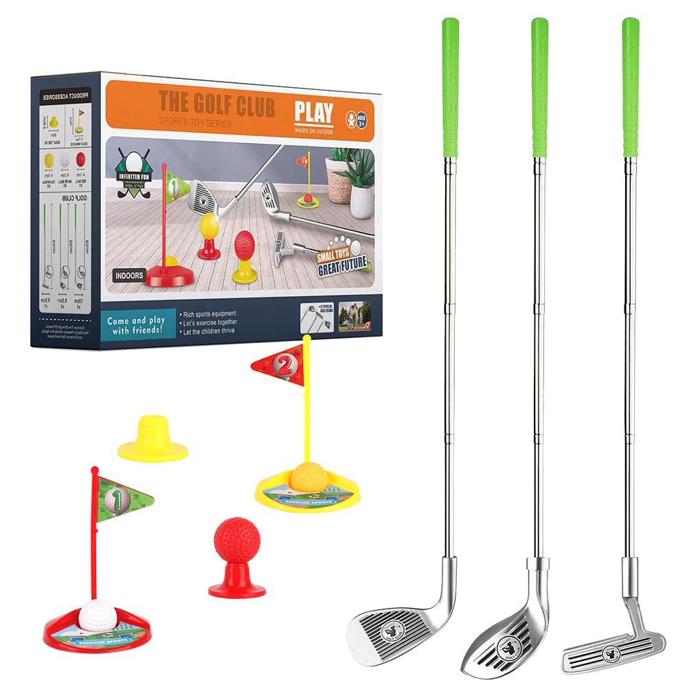 Amazon transfronterizo juego de juguetes de golf para niños juguetes de ocio al aire libre al por mayor inventario de equipos de golf