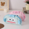 Plush capacious cute Japanese fresh funny pencil case for elementary school students, for secondary school