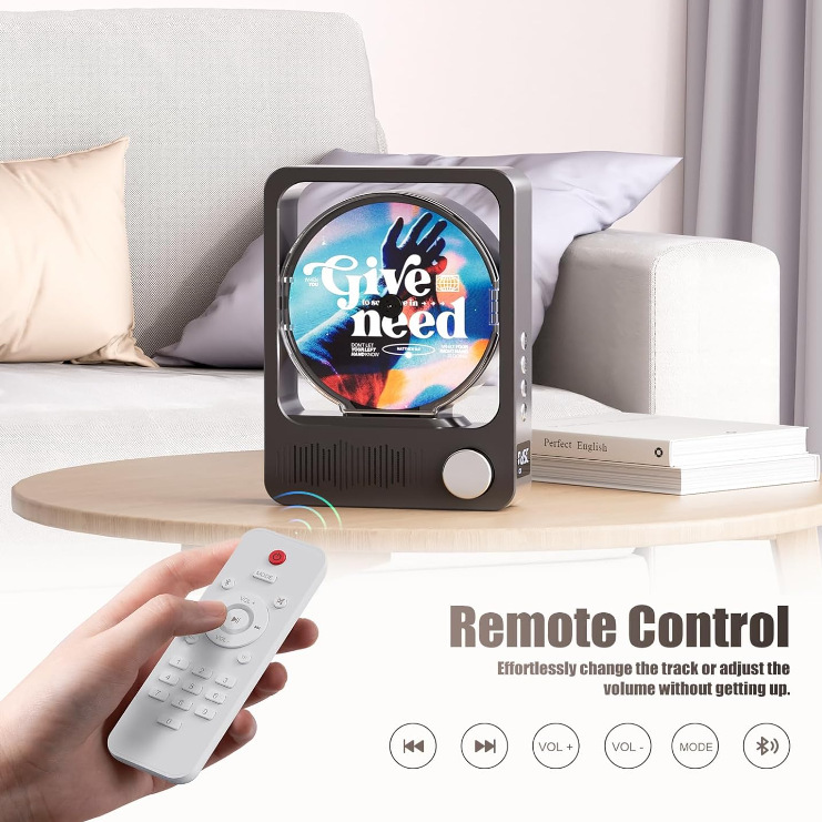 国境を越えた小売新しい CD プレーヤー新しいオーディオ Bluetooth レトロ CD プレーヤーアルバムプレーヤー CD ディスクオールインワン|undefined
