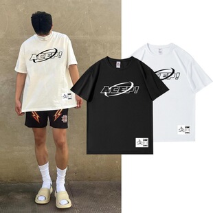 Cross-Border American quick-drying basketball short sleeve stroke ACEP loose mesh summer running sports fitness shooting clothes fashion