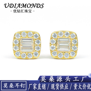New ins wind wholesale Amazon 2023s925 silver Mossang special-shaped European and American men's and women's classic earrings