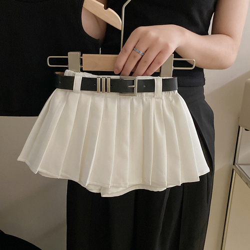 Korean children's clothing  new summer style girls' fashionable knitted sleeveless vest sweet and cool fashion pleated skirt pants suit