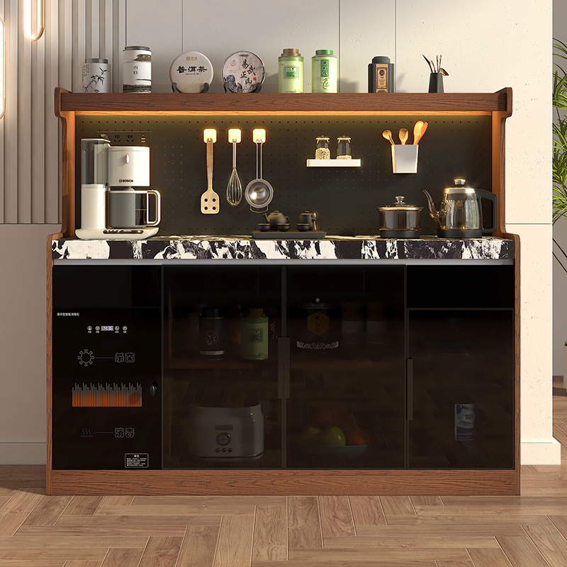 Sideboard Cabinet, Living Room Coffee and Tea Cabinet, Vintage Style Slate with Kettle, Kitchen Storage Cabinet, Simple Modern Home Use