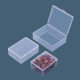 Small Rectangular Pp Plastic Box Hardware Accessories Transparent Box Digital Component Packaging Box Card Storage Box with Lid