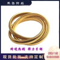 Amazon bán nóng Châu Âu và Mỹ Vòng tay đàn hồi bằng thép không gỉ mạ chân không Vòng tay cặp đôi bằng thép không gỉ bán hàng trực tiếp tại nhà máy