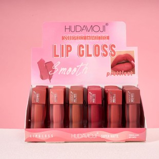Cross-Border Makeup Hudamoji Six-Color Frosted Lip Gloss, Natural and Long-Lasting, Not Easy to Fade, Lip Mud with High Appearance