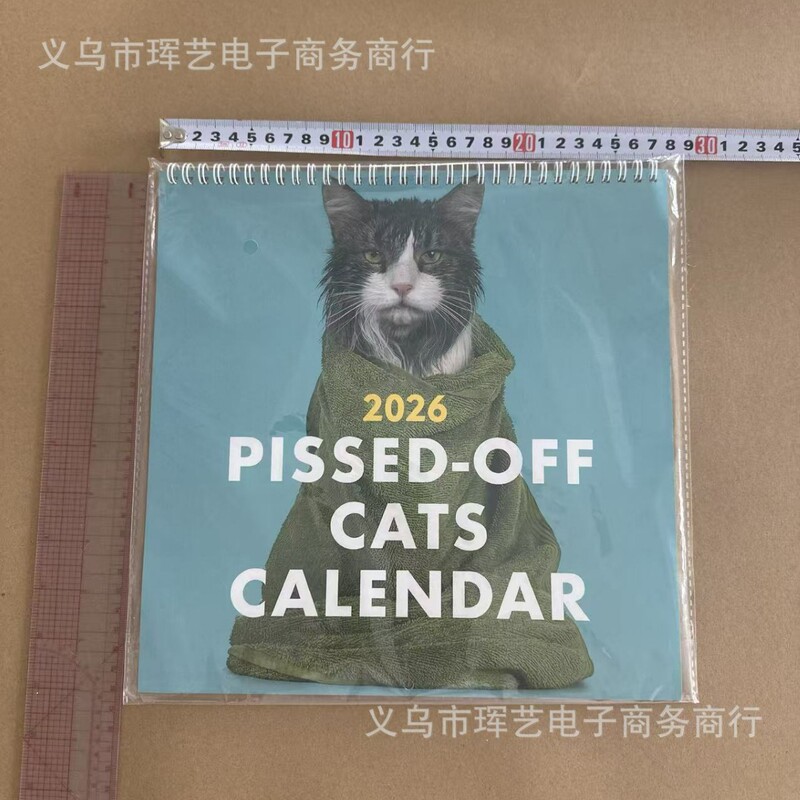 独立站新品Restroom Rascals2026年生气猫浴缸牛狗狗每日趣味日历|undefined