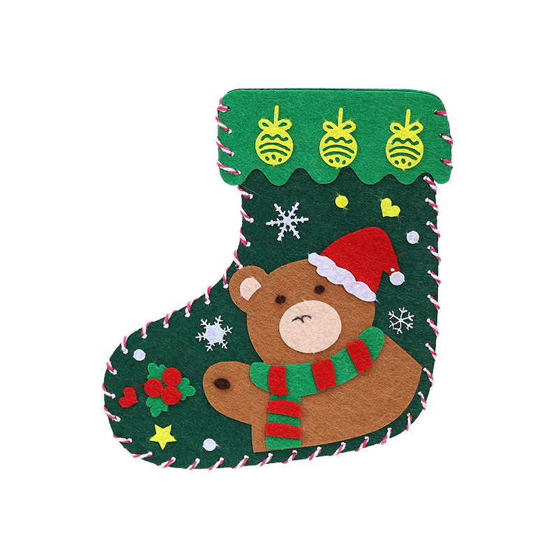 クリスマス装飾用品サンタクロース靴下クリスマスツリーペンダントクリスマス靴下プレゼント袋クリスマスバッグ|undefined